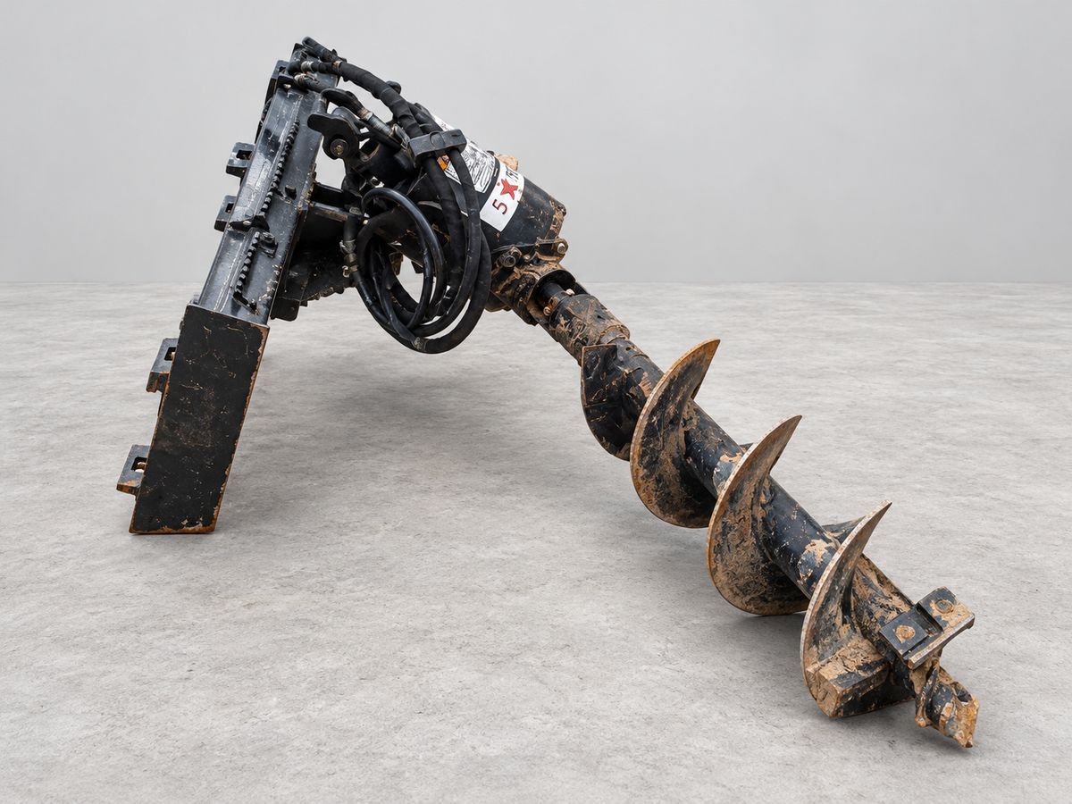 Posthole auger attachment