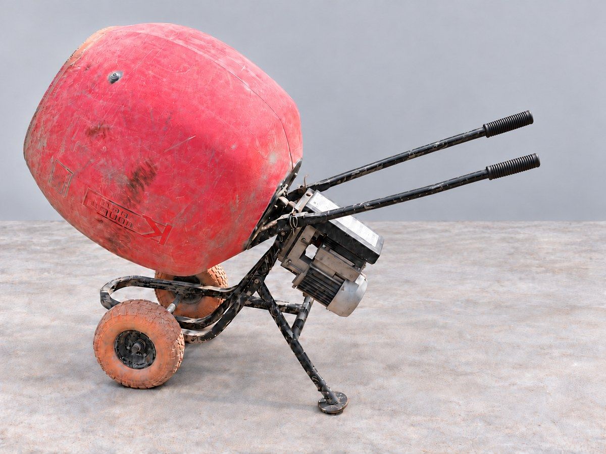 Portable concrete mixer